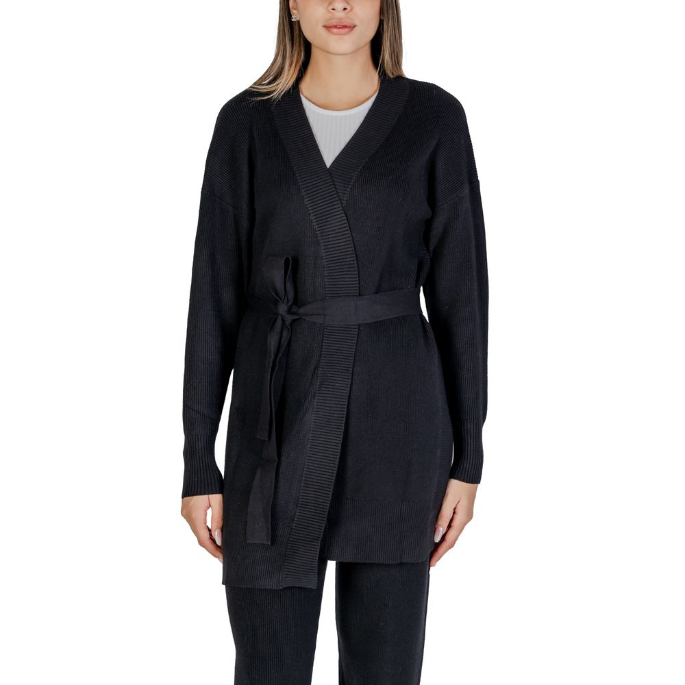 Cleré Sort Viskose Cardigan