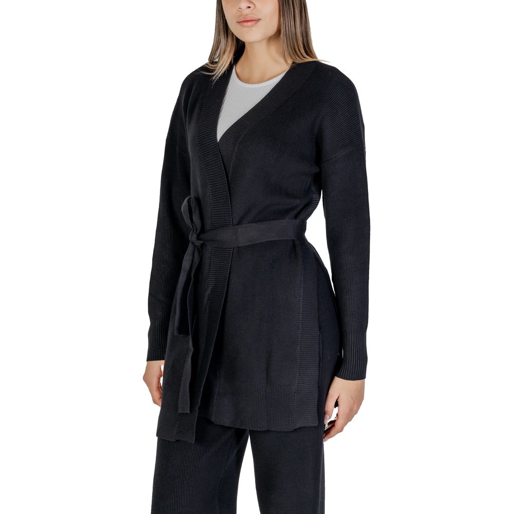 Cleré Sort Viskose Cardigan