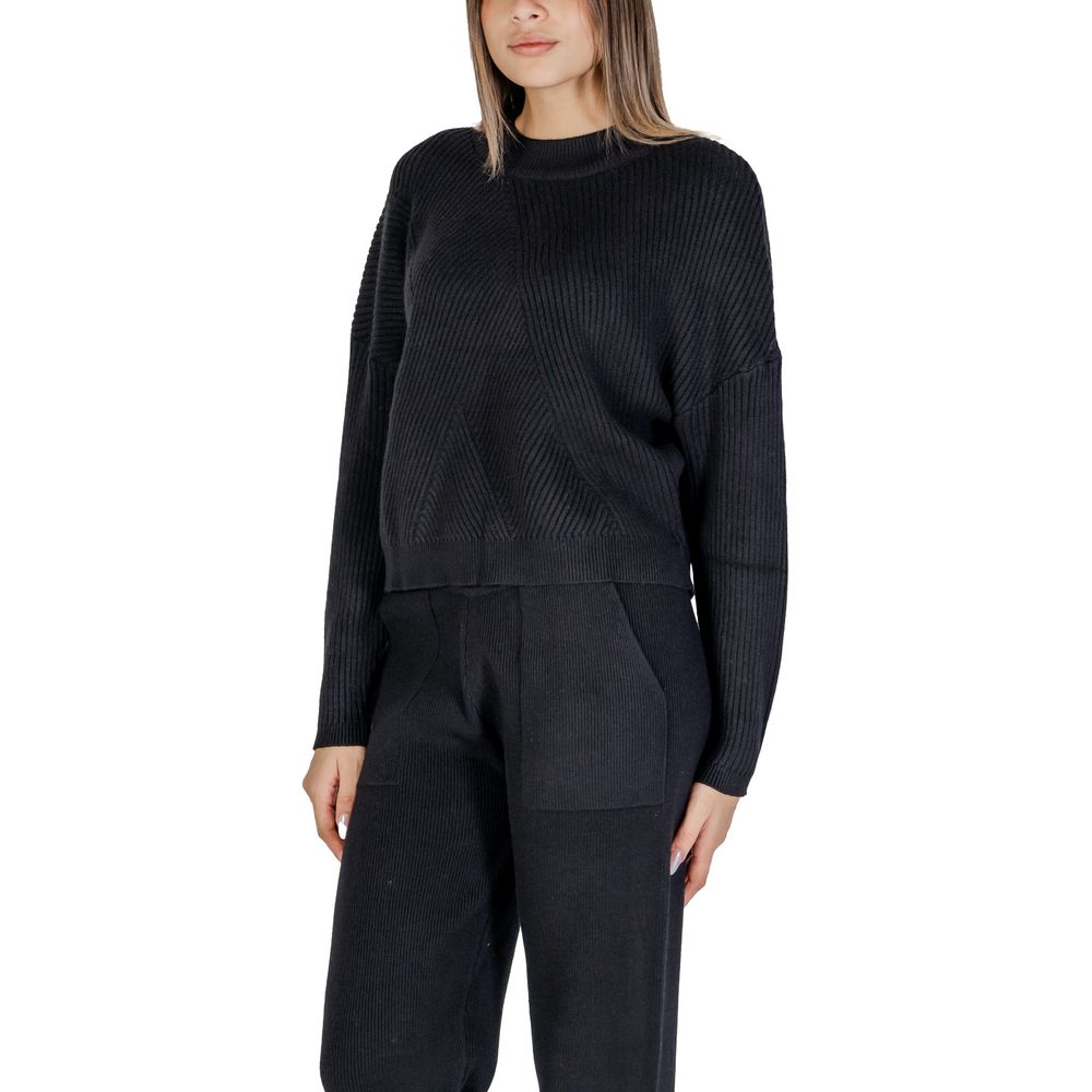 Cleré Sort Viskose Sweater