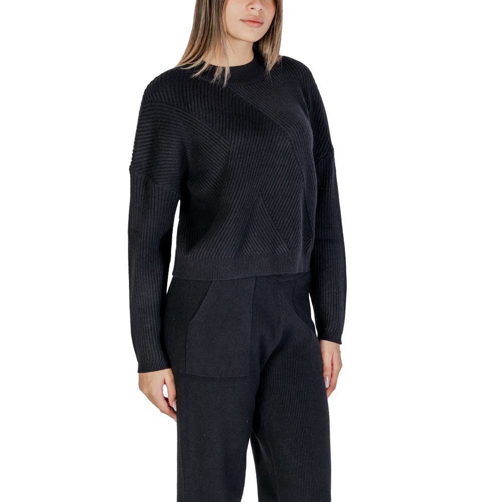 Cleré Sort Viskose Sweater