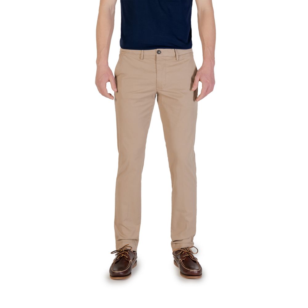 Borghese Beige Bomulds Skinny Pants