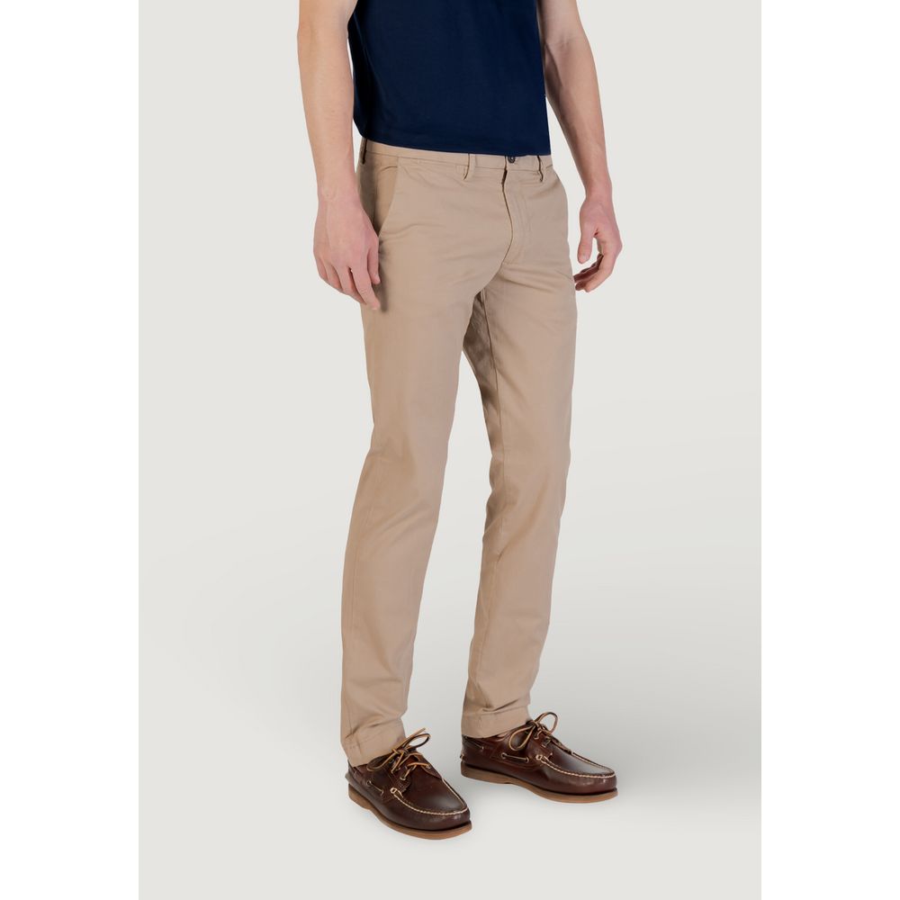 Borghese Beige Bomulds Skinny Pants