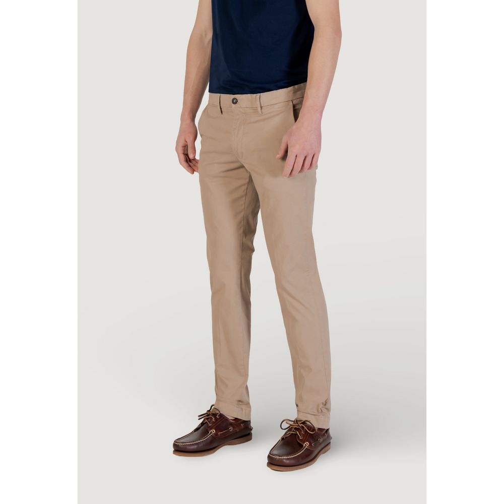 Borghese Beige Bomulds Skinny Pants