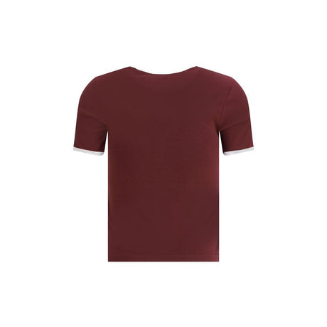 Courrèges Bordeaux Cotton T-Shirt