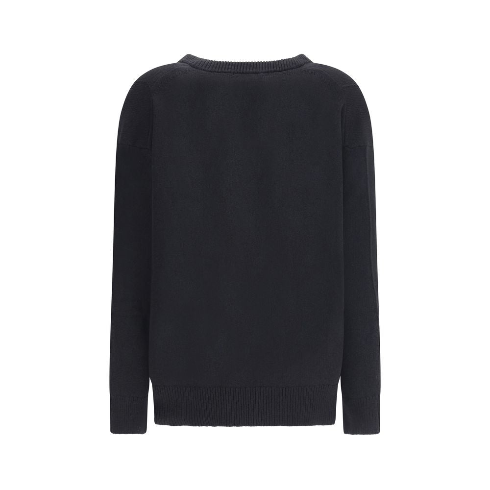Jil Sander sort uldsweatshirt