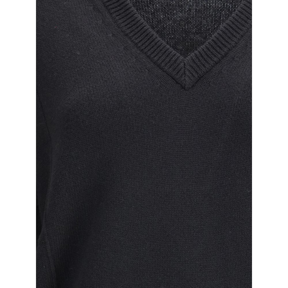 Jil Sander sort uldsweatshirt