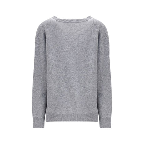 Jil Sander grå uldsweatshirt