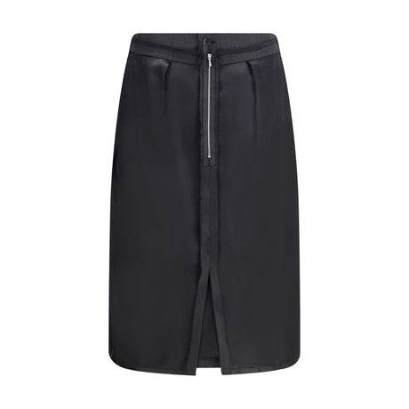 Margiela Black Polyester Midi Skirt
