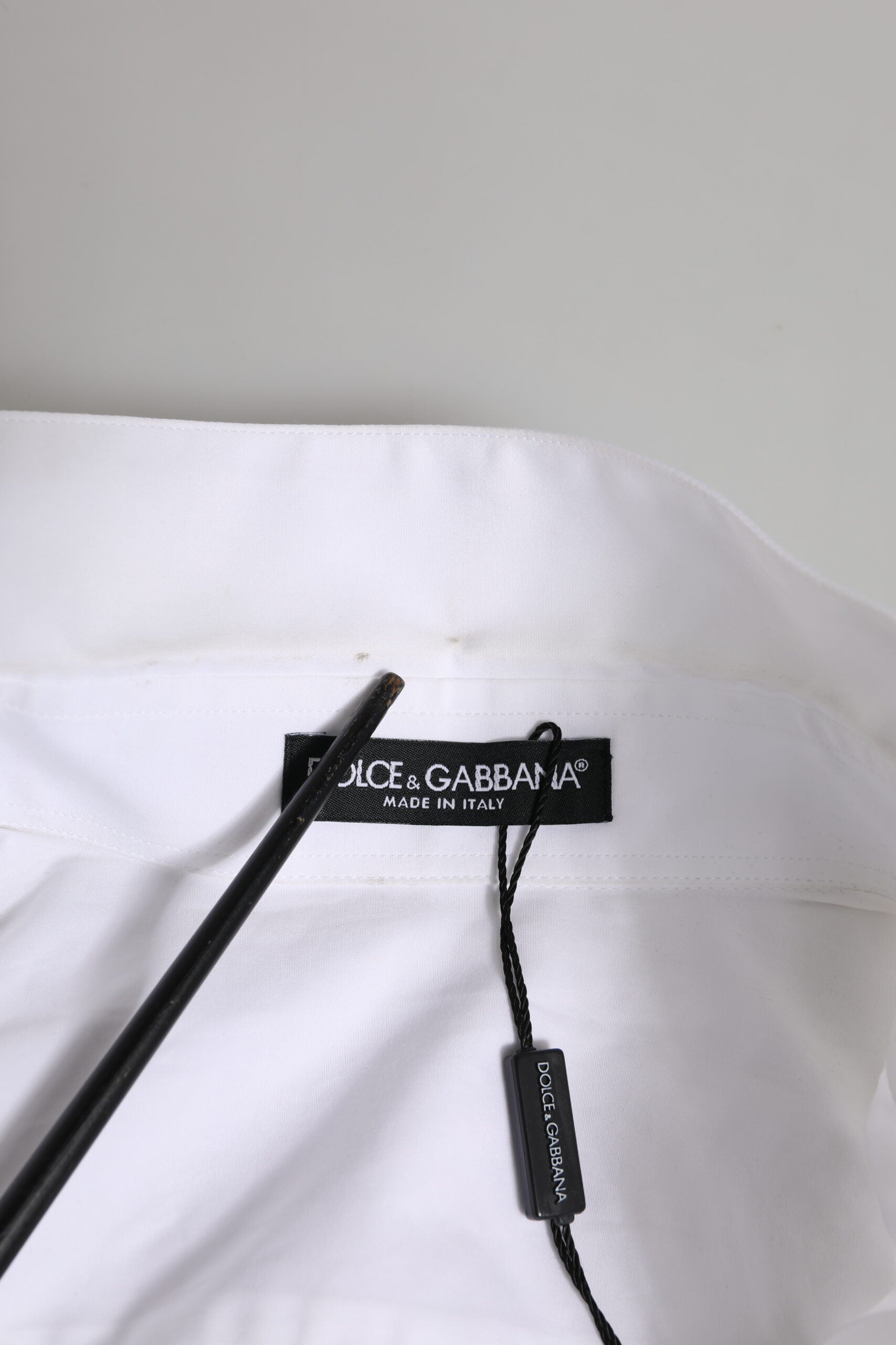 Dolce &amp; Gabbana Hvid Krystaludsmykket Skjortop