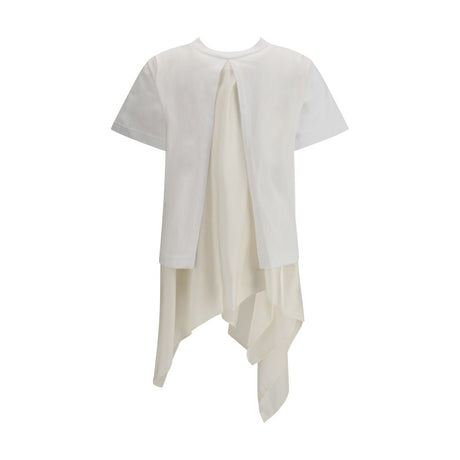Sacai White Cotton T-Shirt