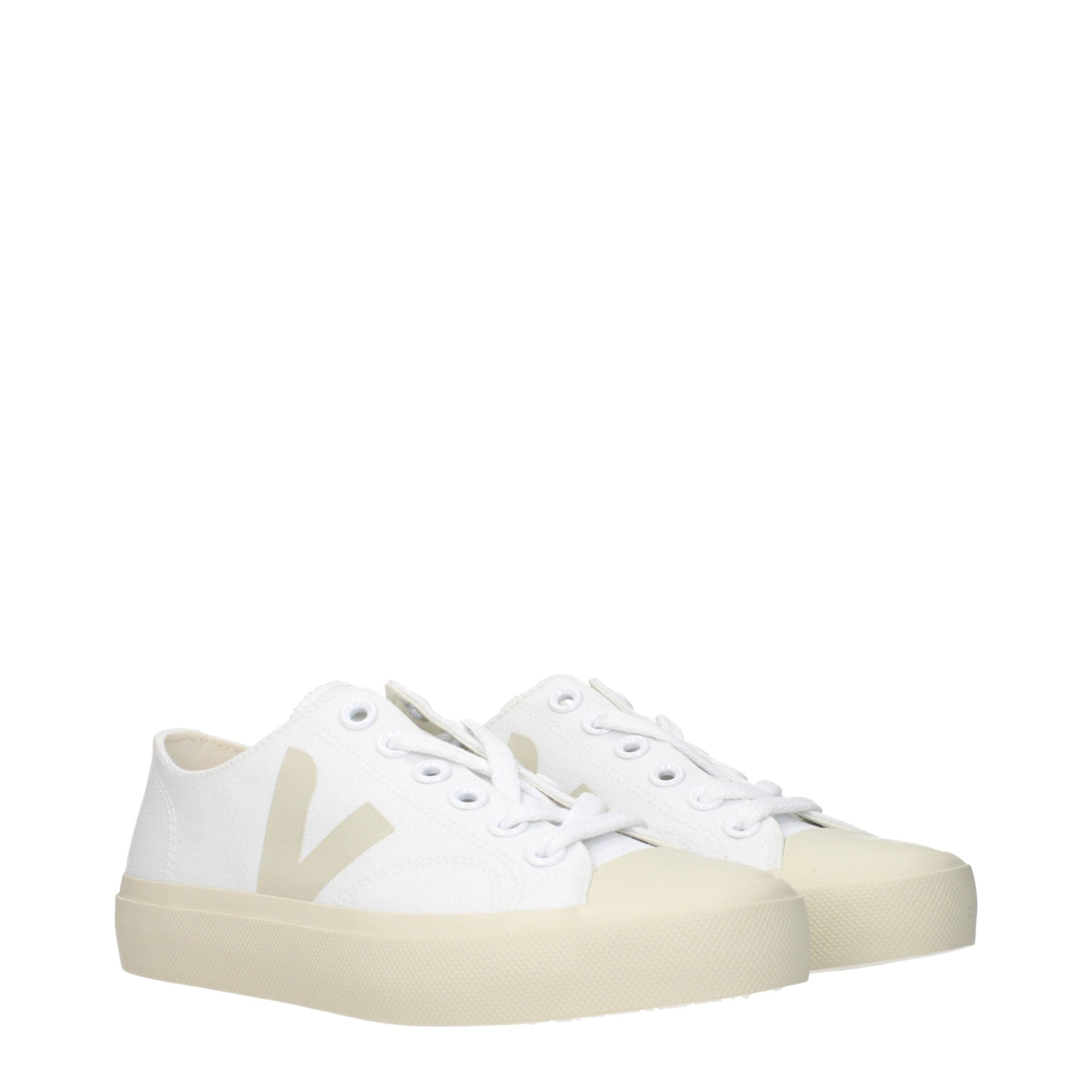 Veja Hvide Stof Low Top Sneakers