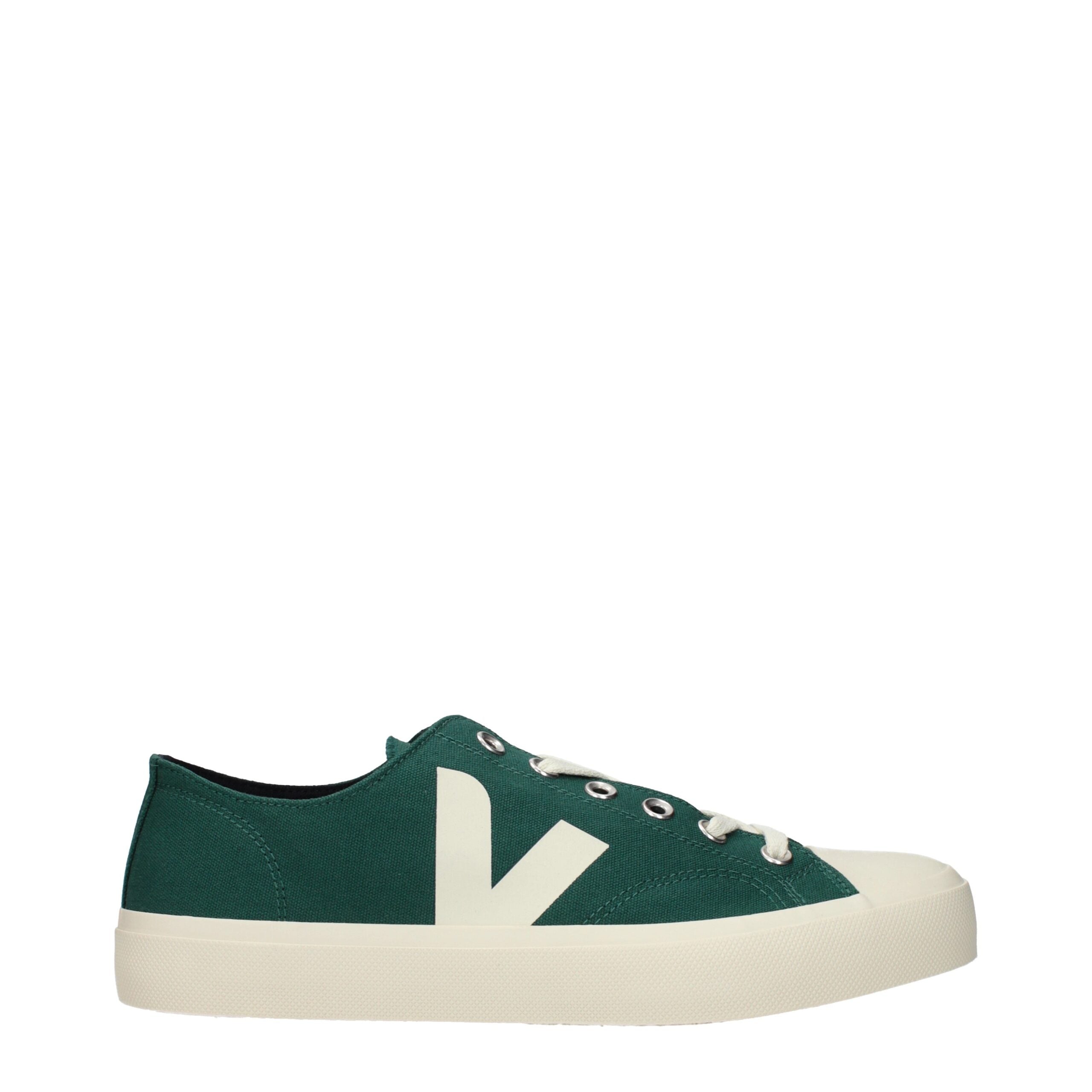 Veja Grønne Stof Low Top Sneakers