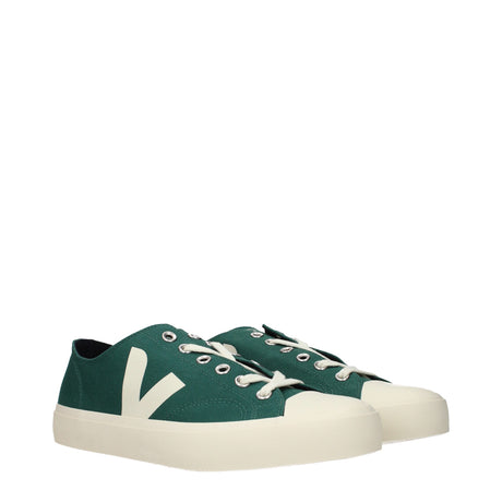 Veja Grønne Stof Low Top Sneakers