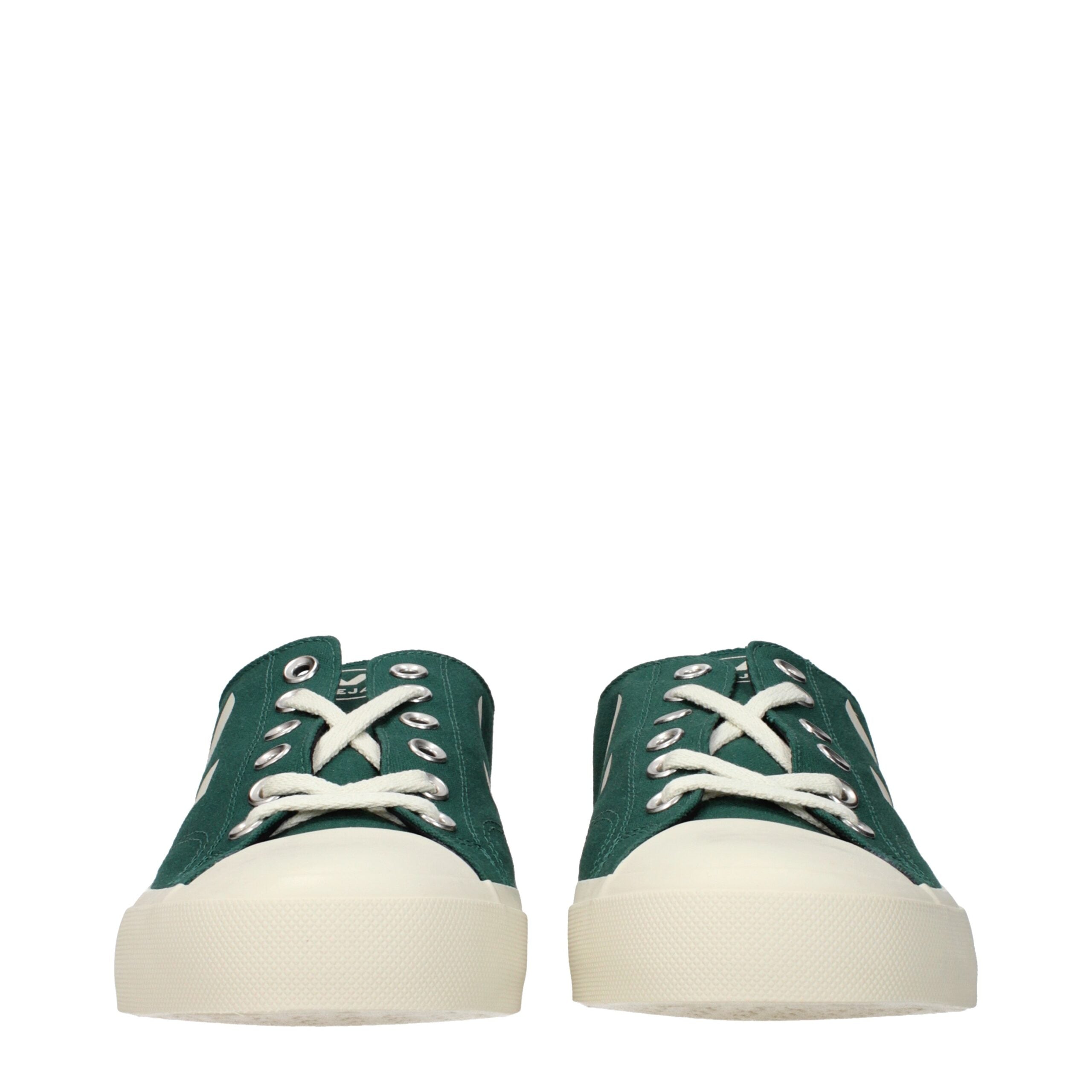 Veja Grønne Stof Low Top Sneakers