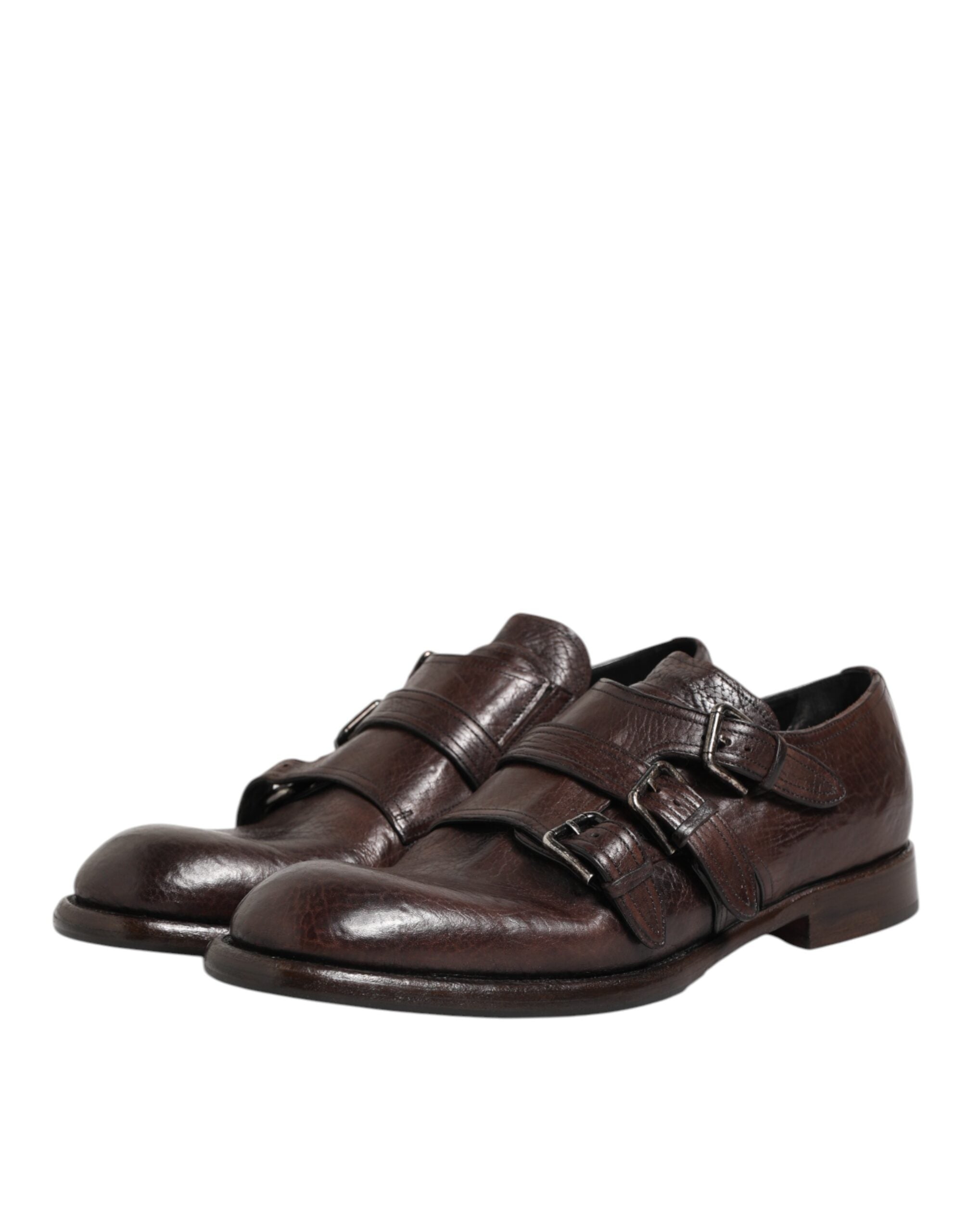 Dolce &amp; Gabbana Brune Læder Formelle Derbysko med Monk Strap