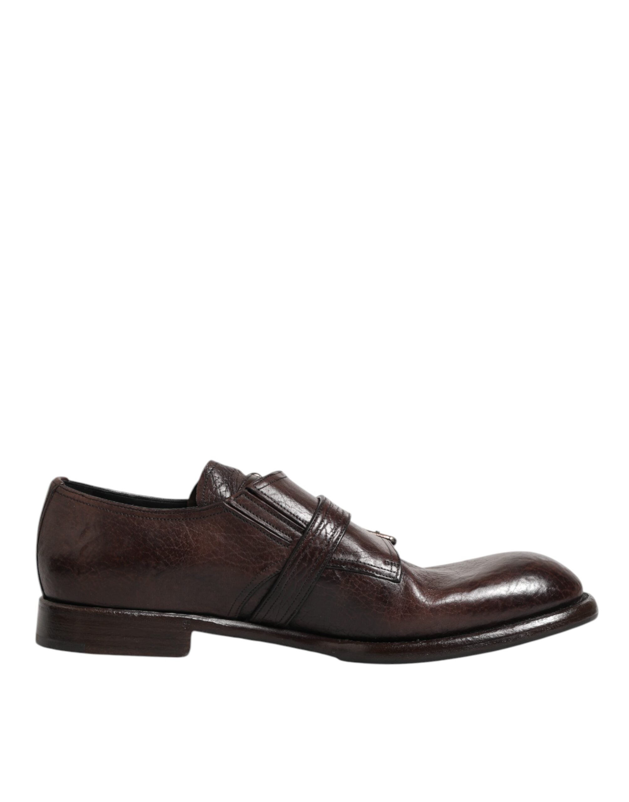 Dolce &amp; Gabbana Brune Læder Formelle Derbysko med Monk Strap