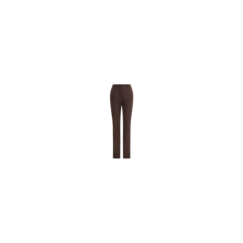 De nyeste brune polyester skinny bukser