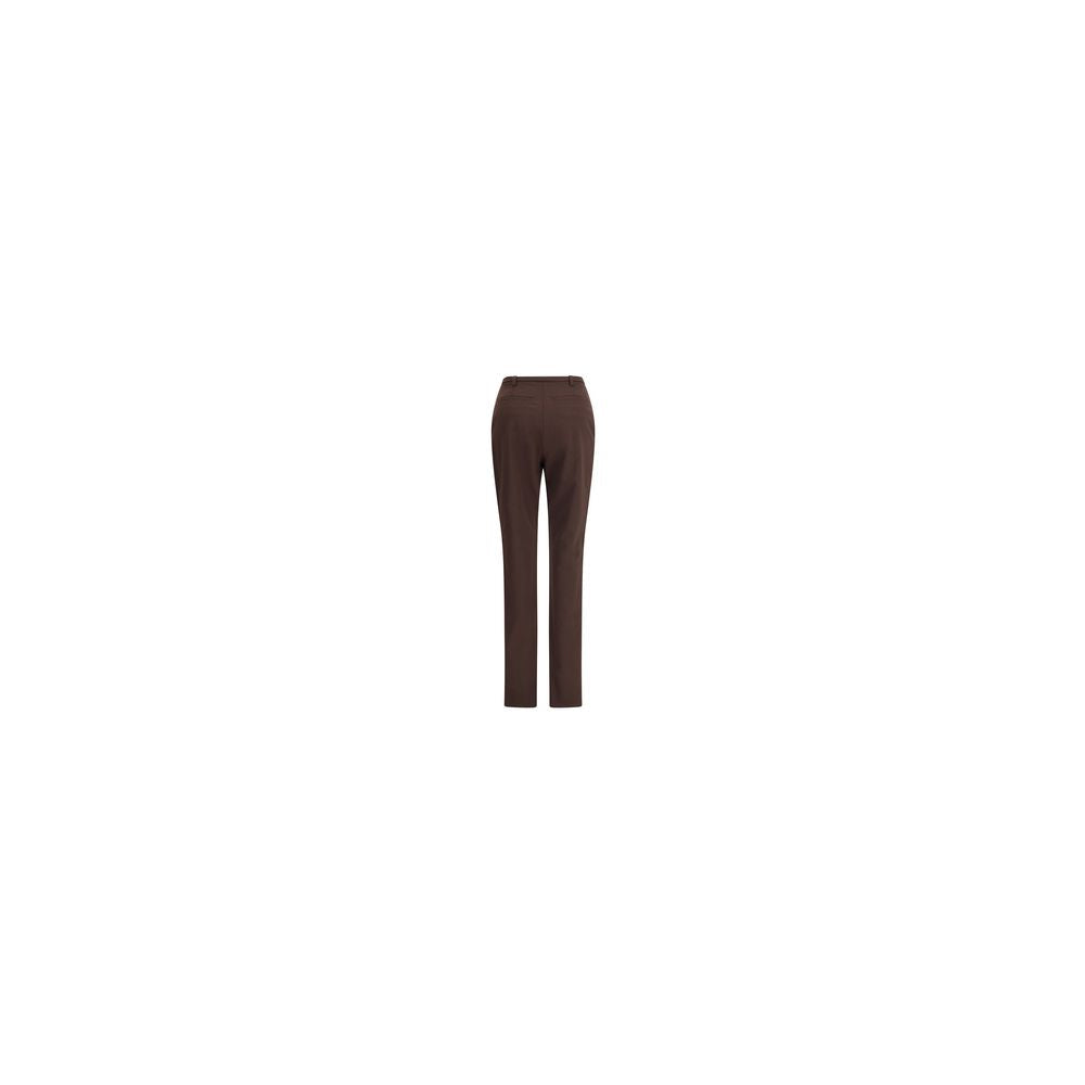 De nyeste brune polyester skinny bukser