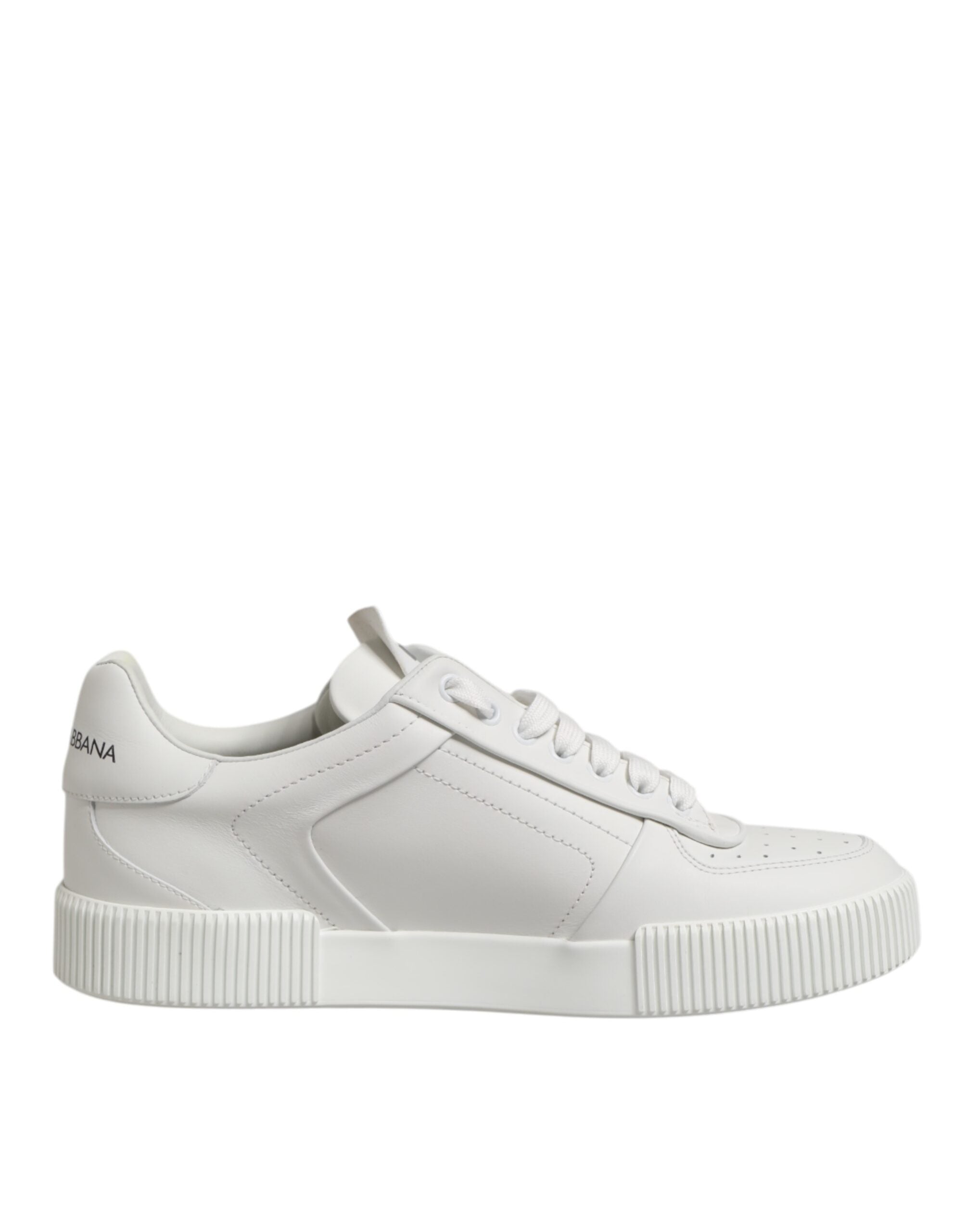 Dolce & Gabbana White Miami Leather Low Top Sneakers Shoes
