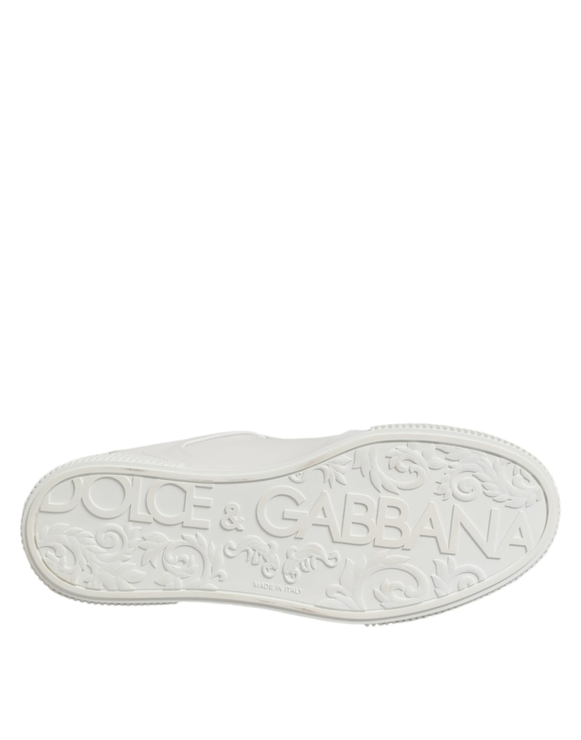 Dolce & Gabbana White Miami Leather Low Top Sneakers Shoes