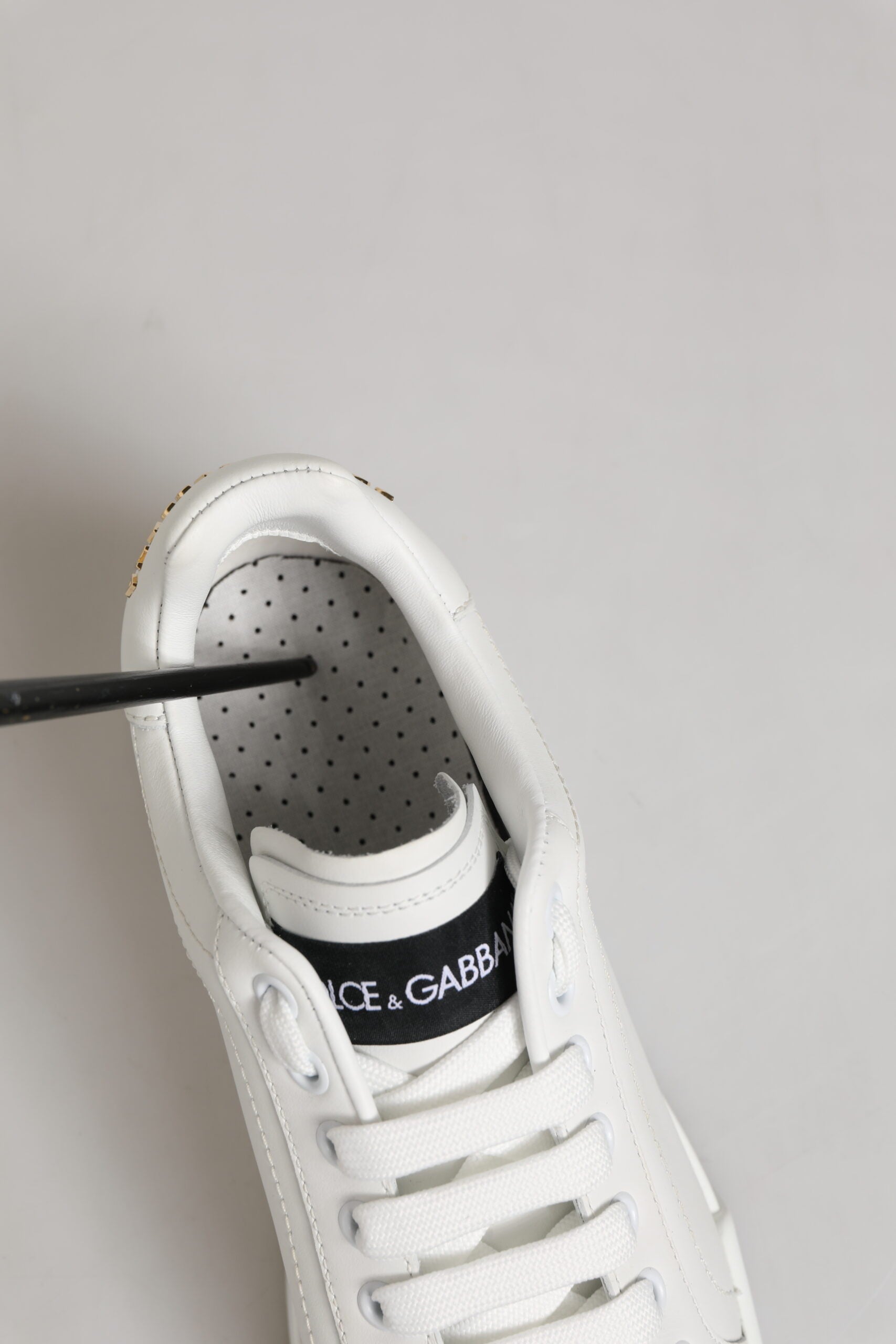 Dolce &amp; Gabbana Hvide DG Læder Low Top Sneakers Sko