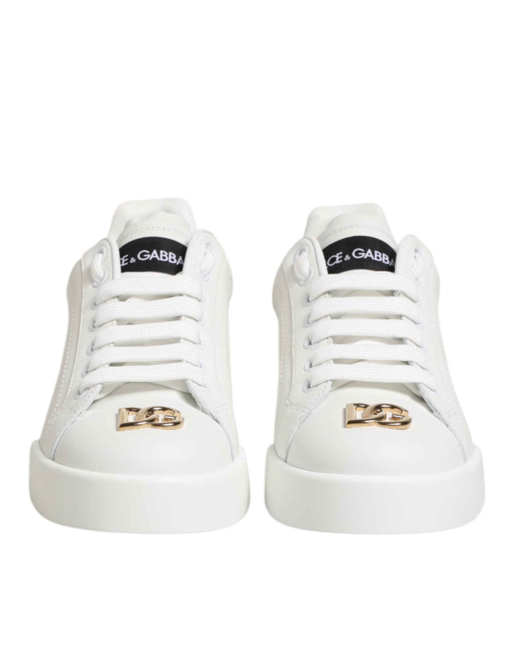 Dolce &amp; Gabbana Hvide DG Læder Low Top Sneakers Sko