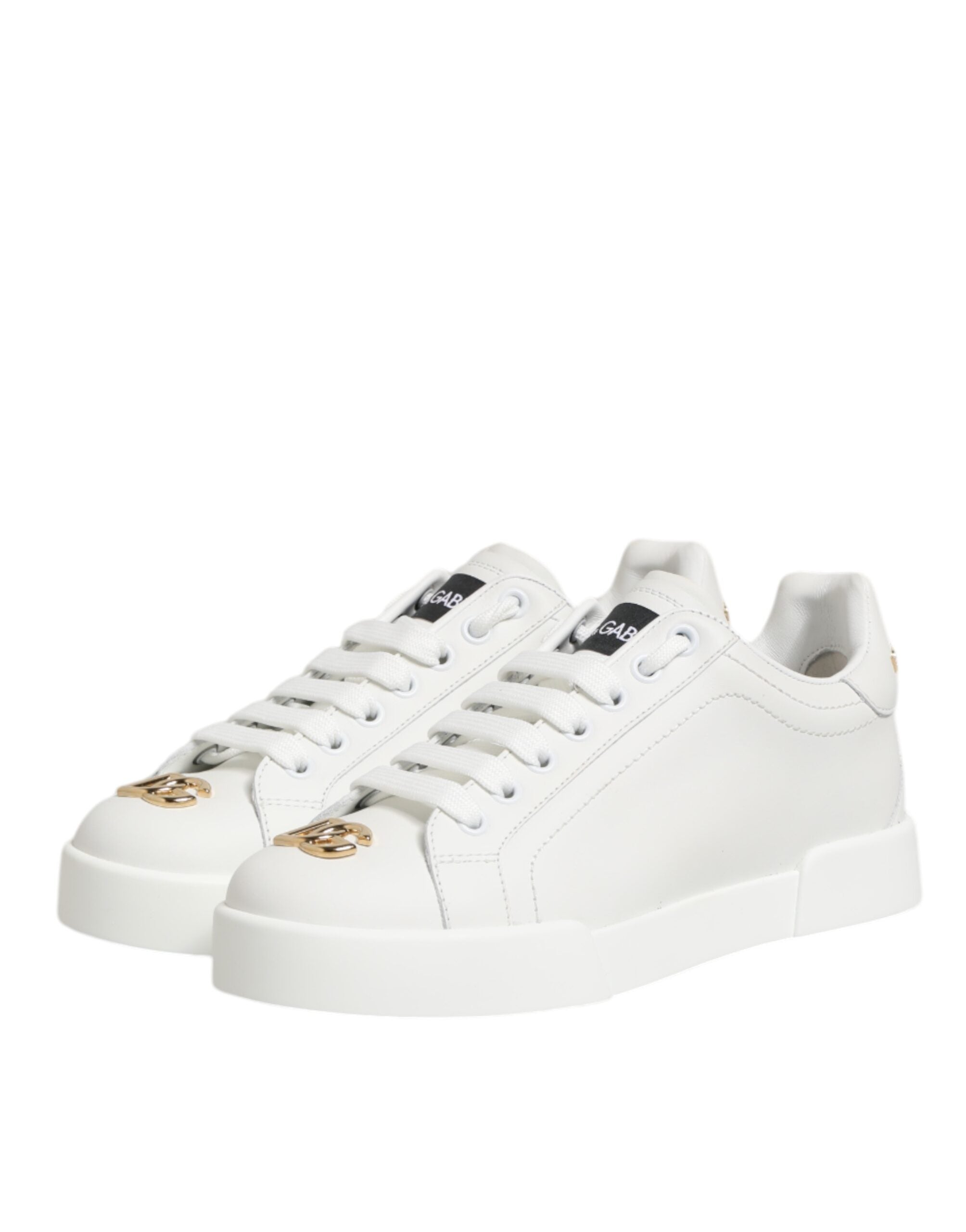 Dolce &amp; Gabbana Hvide DG Læder Low Top Sneakers Sko