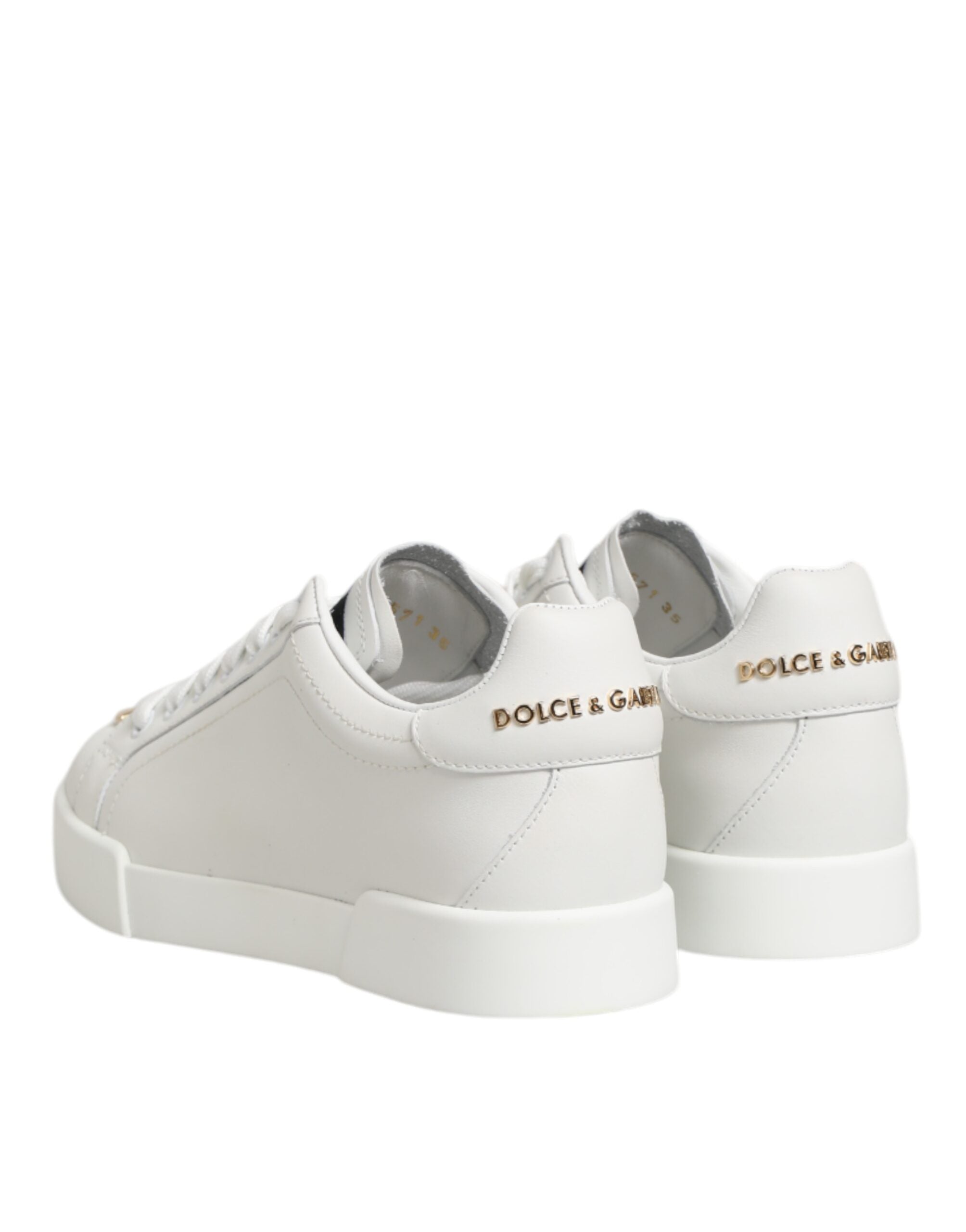 Dolce &amp; Gabbana Hvide DG Læder Low Top Sneakers Sko