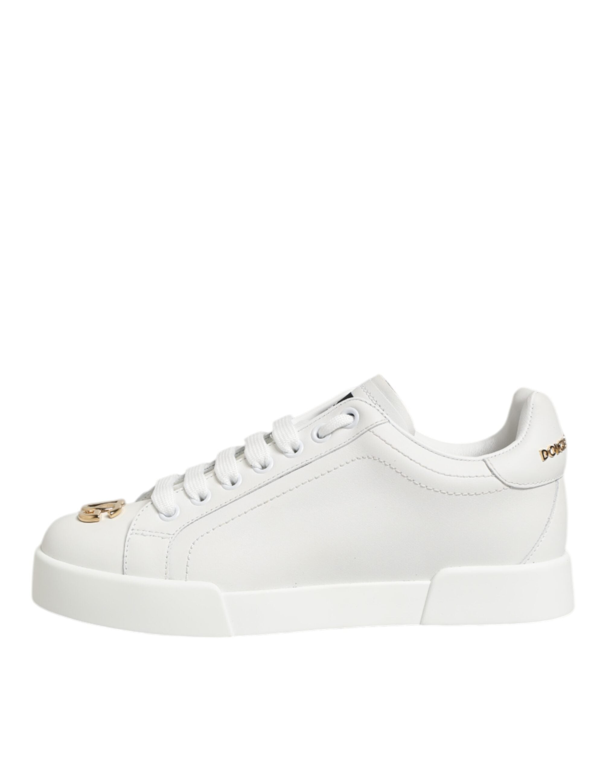 Dolce &amp; Gabbana Hvide DG Læder Low Top Sneakers Sko