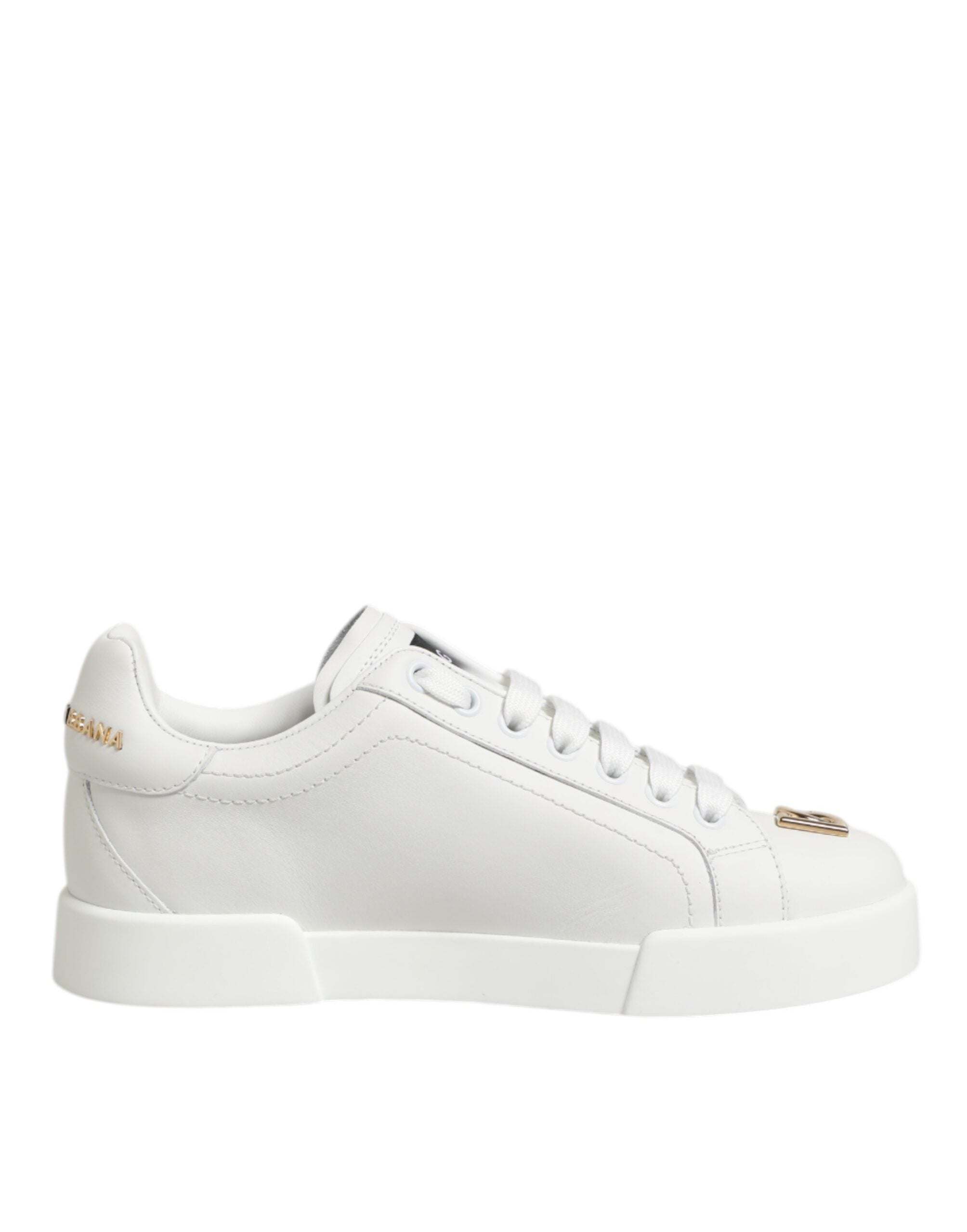 Dolce &amp; Gabbana Hvide DG Læder Low Top Sneakers Sko
