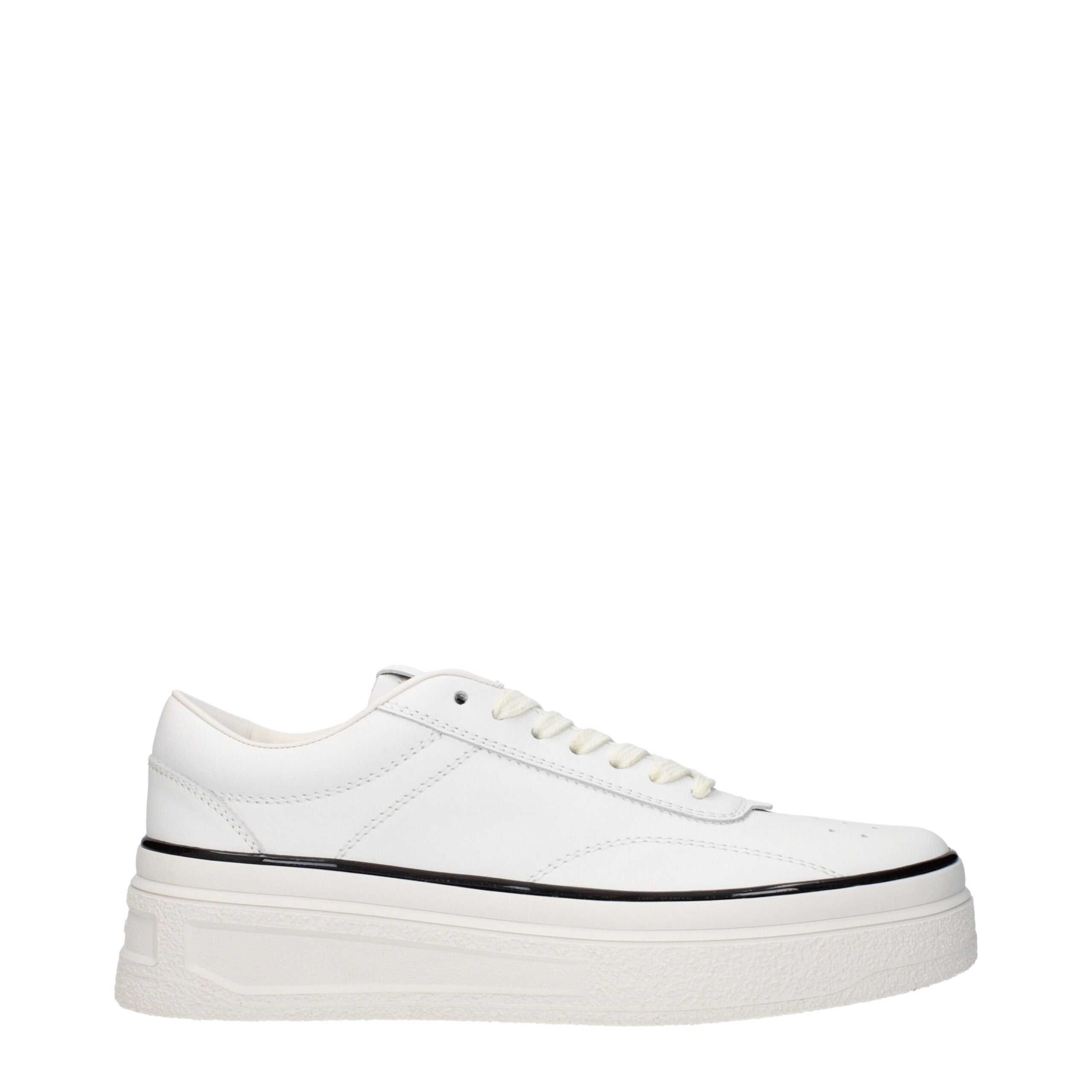 Jil Sander Hvide Læder Platform Sneakers