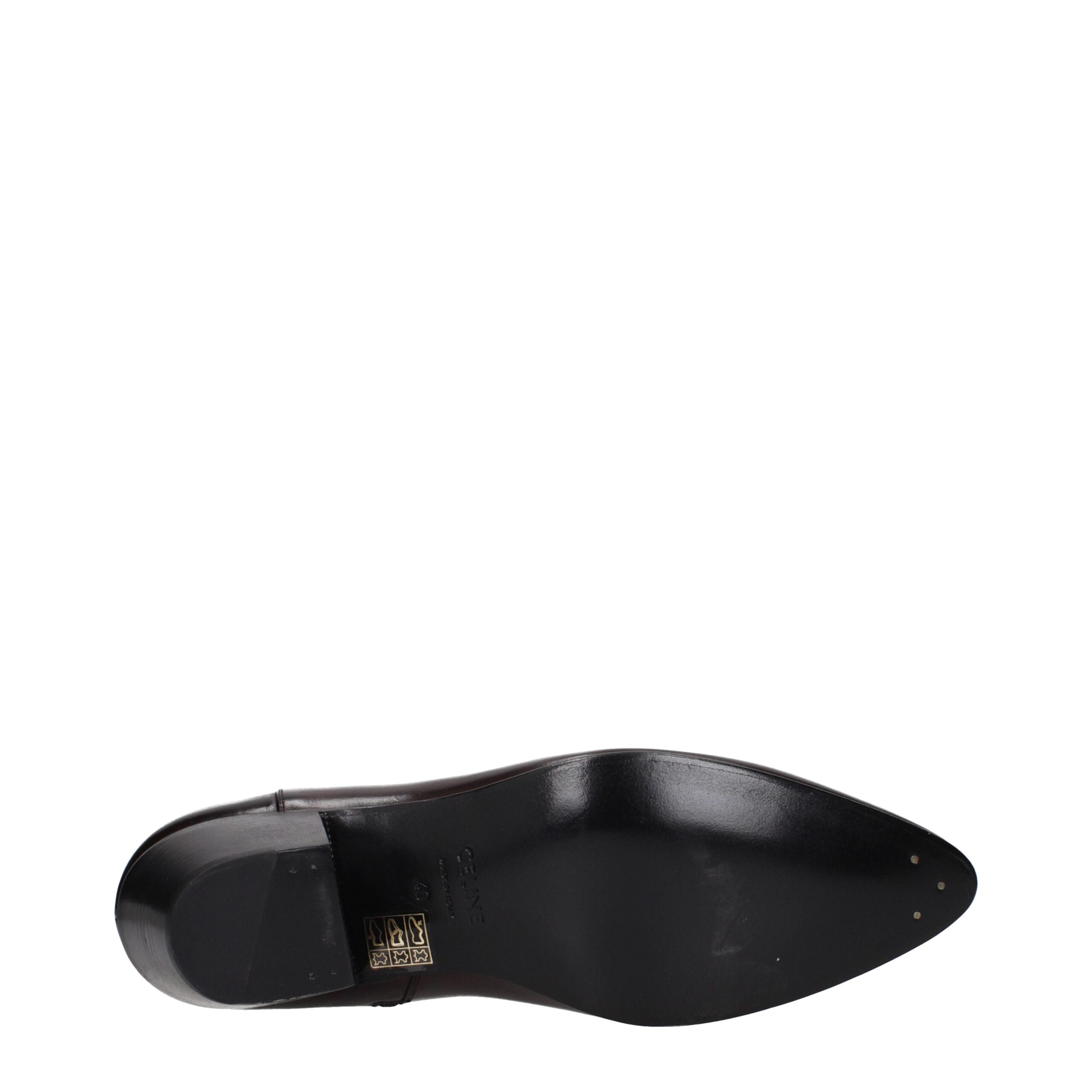 Celine Røde Læder Ankelstøvler