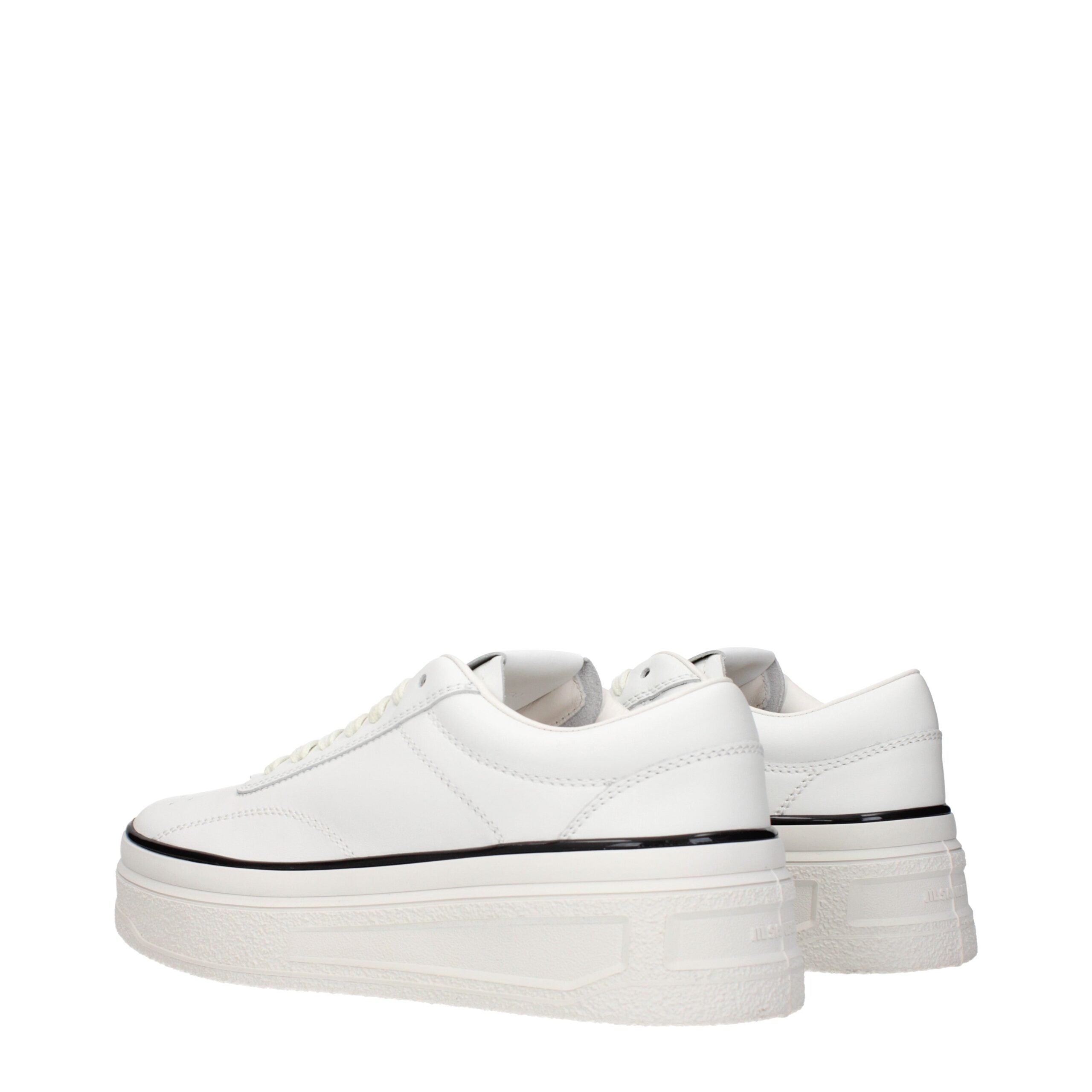 Jil Sander Hvide Læder Platform Sneakers