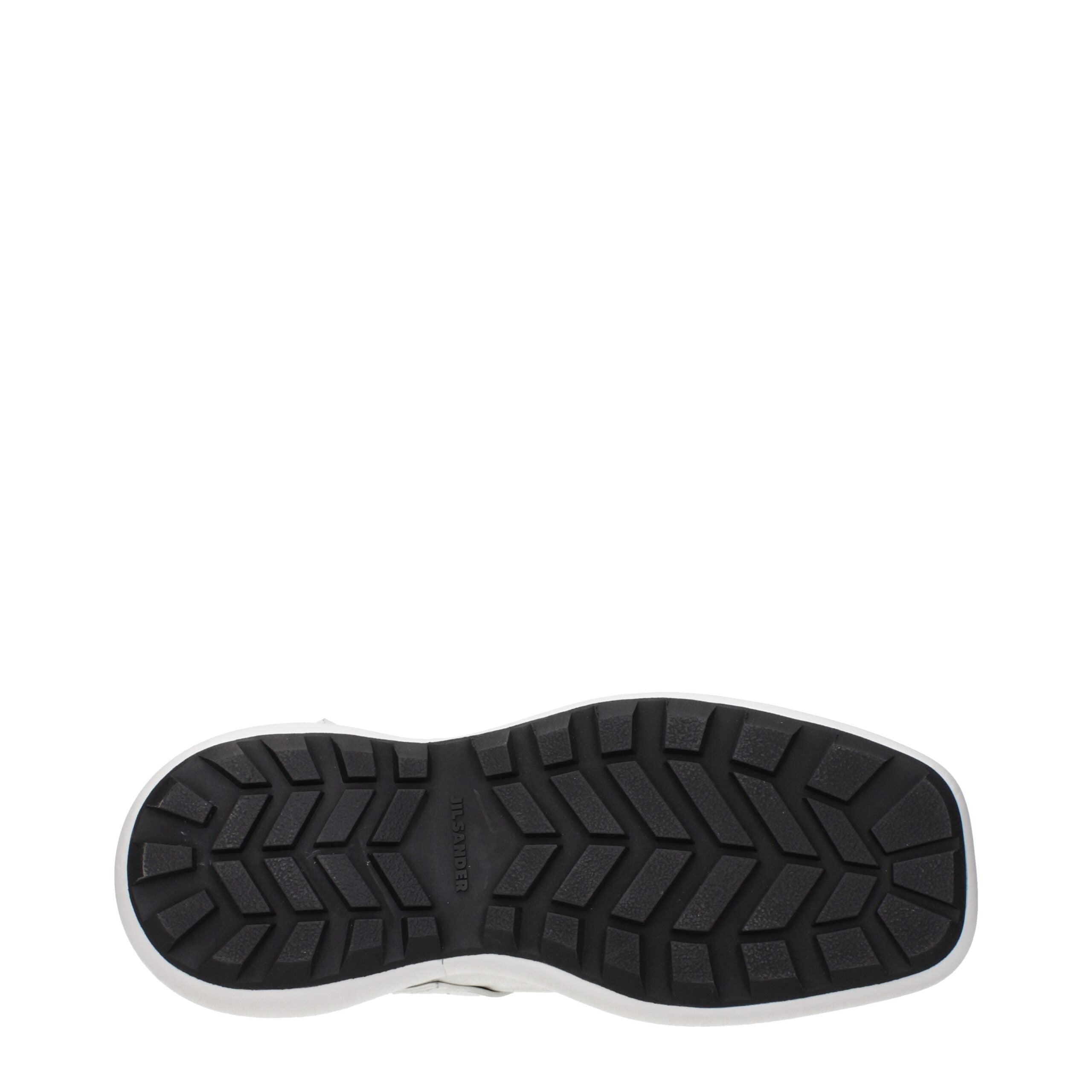 Jil Sander hvide slip-on loafers i læder