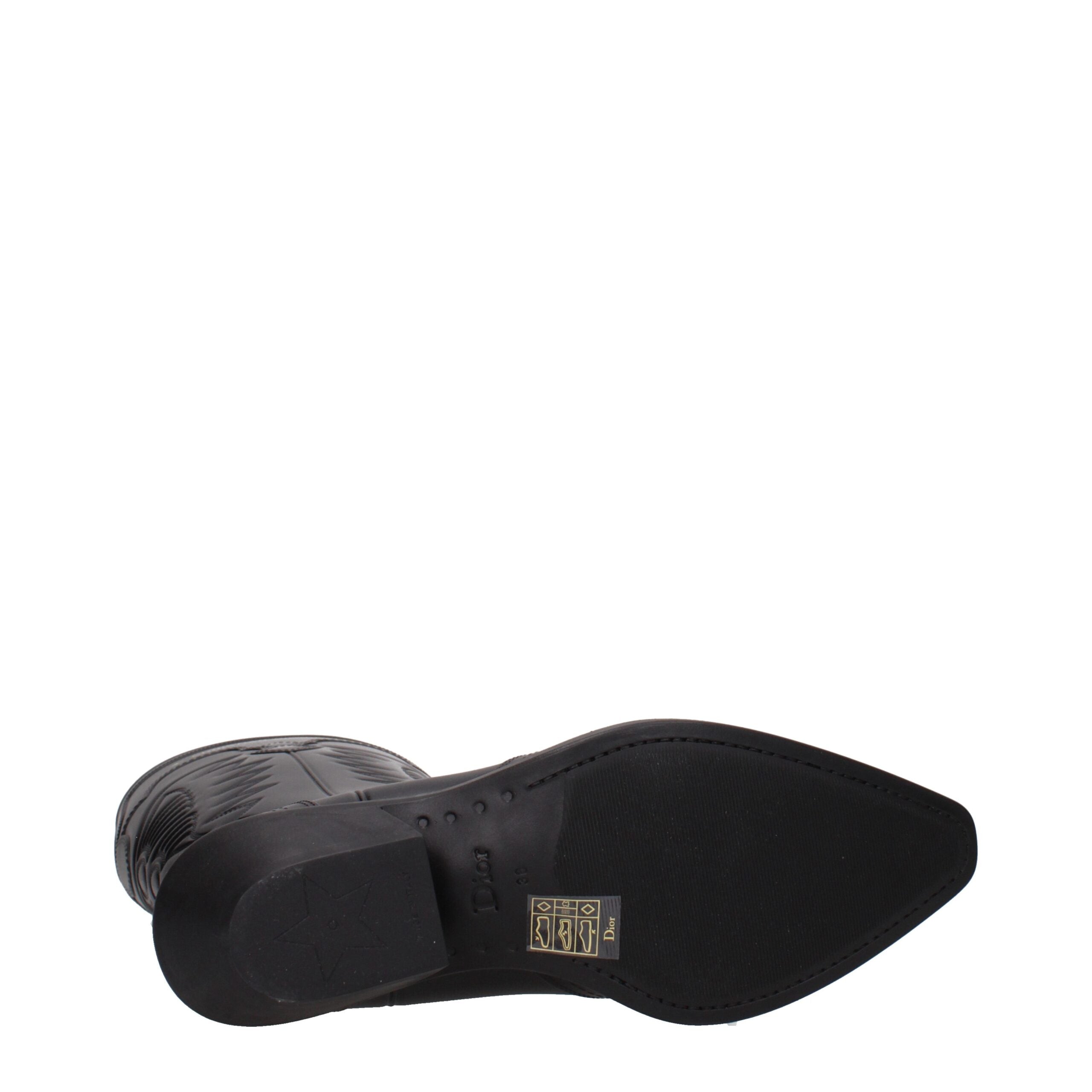 Christian Dior sorte bomuldsstøvler