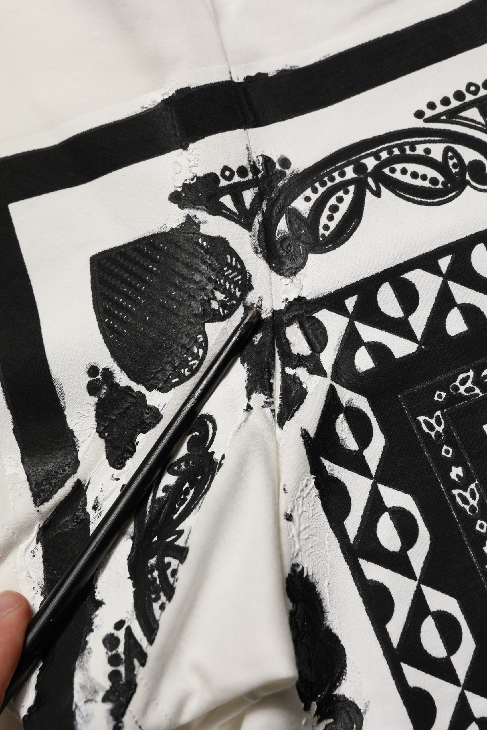 Dolce & Gabbana White Cotton Logo Bandana Print Men T-shirt