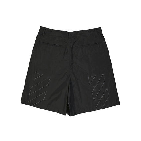 Off-White Black Polyester Short And Mini Shorts