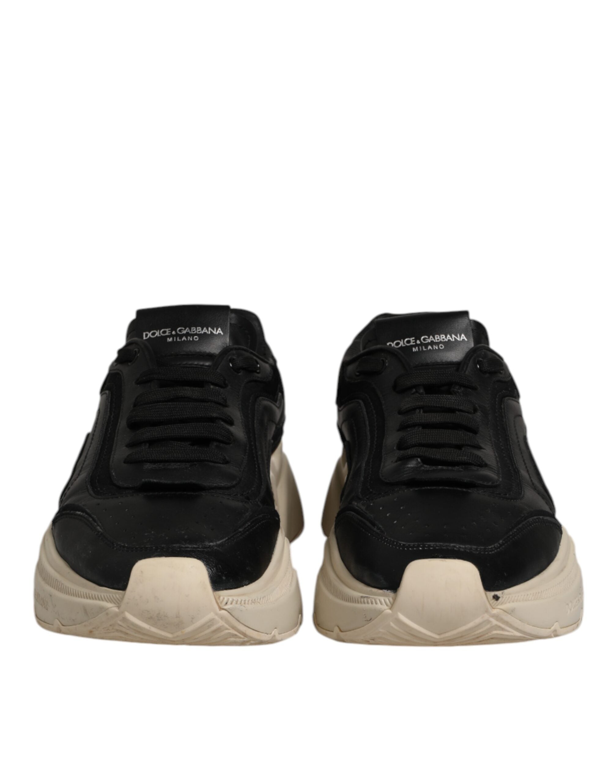 Dolce & Gabbana White Black Daymaster Low Top Sneakers Shoes