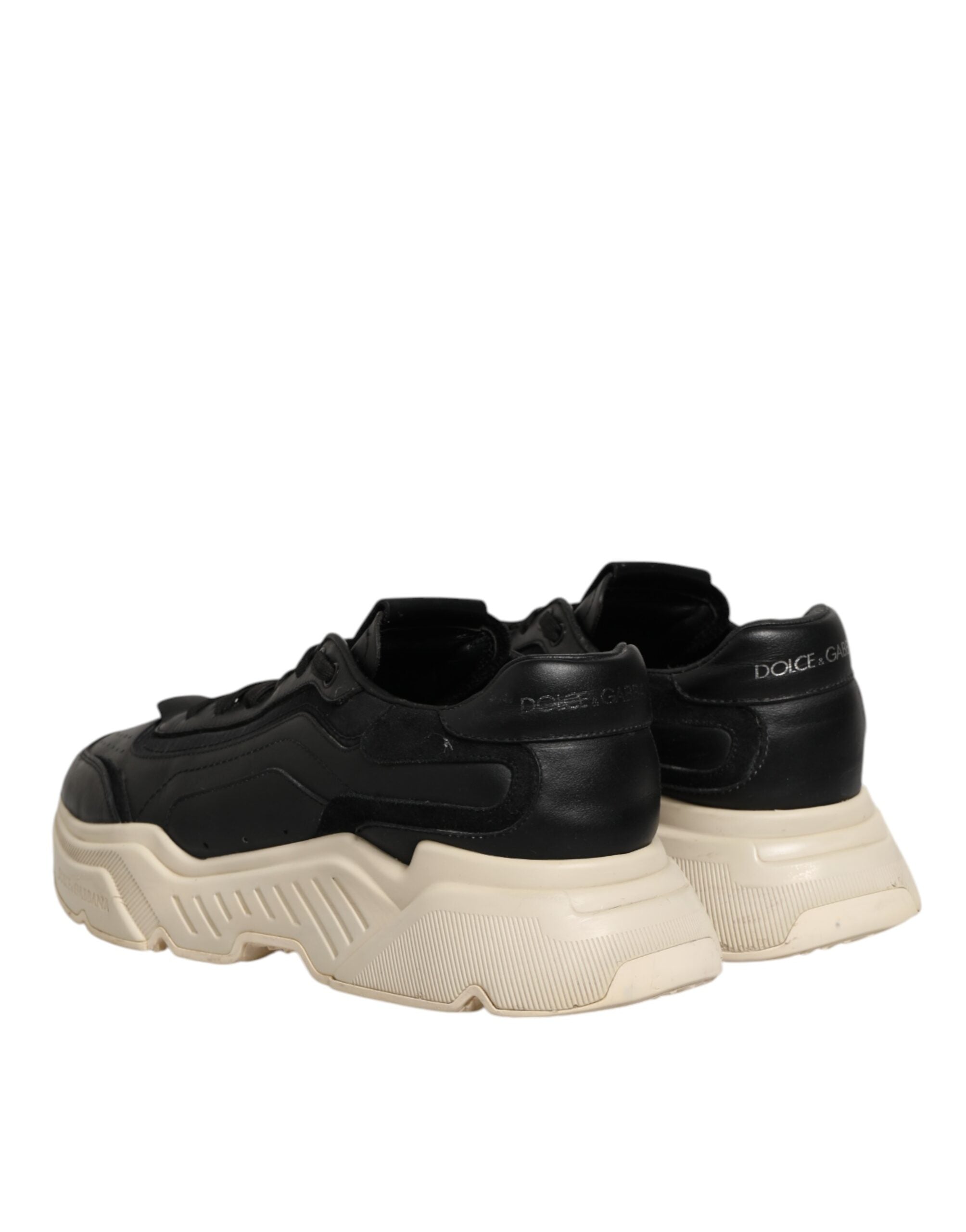 Dolce & Gabbana White Black Daymaster Low Top Sneakers Shoes