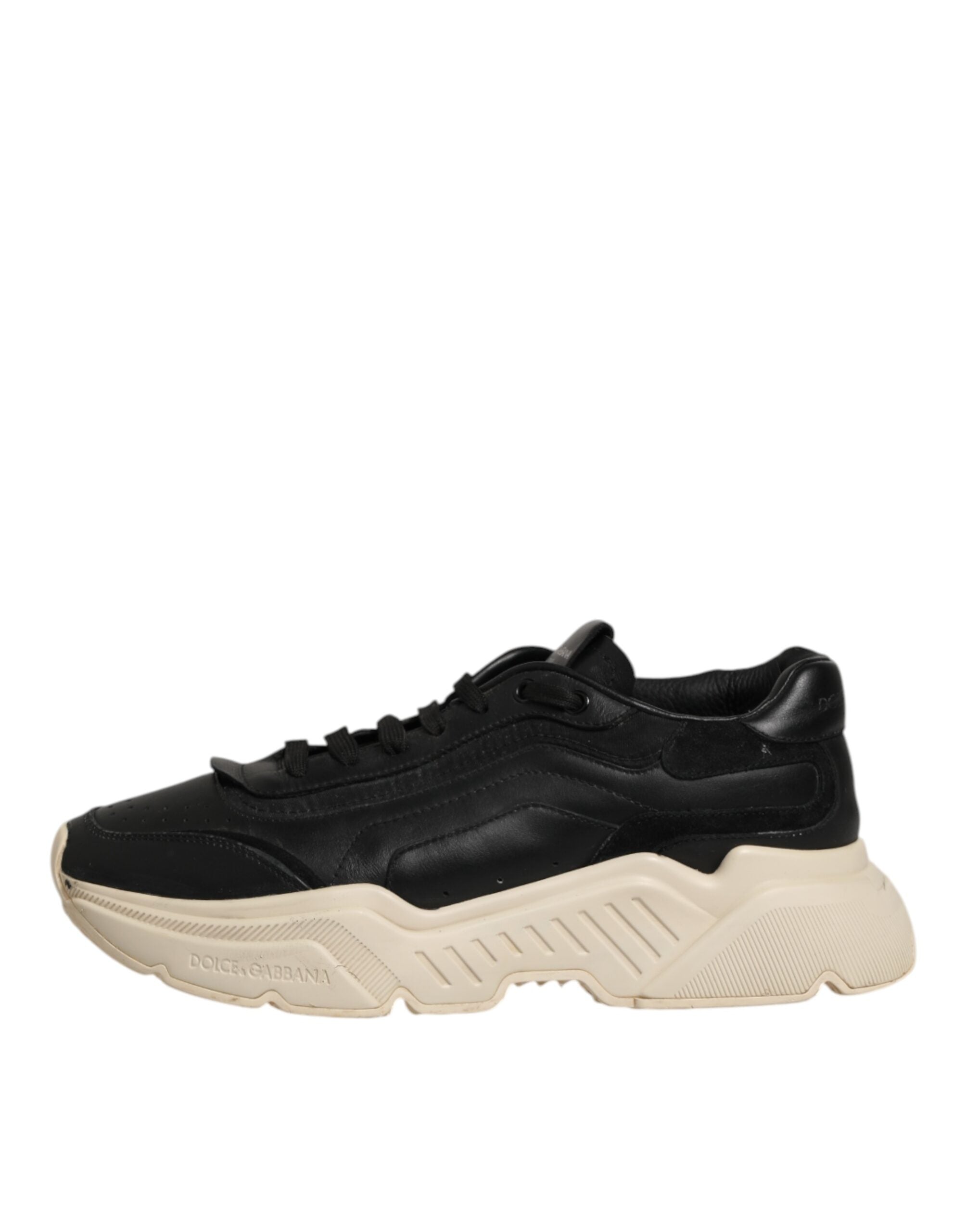 Dolce & Gabbana White Black Daymaster Low Top Sneakers Shoes