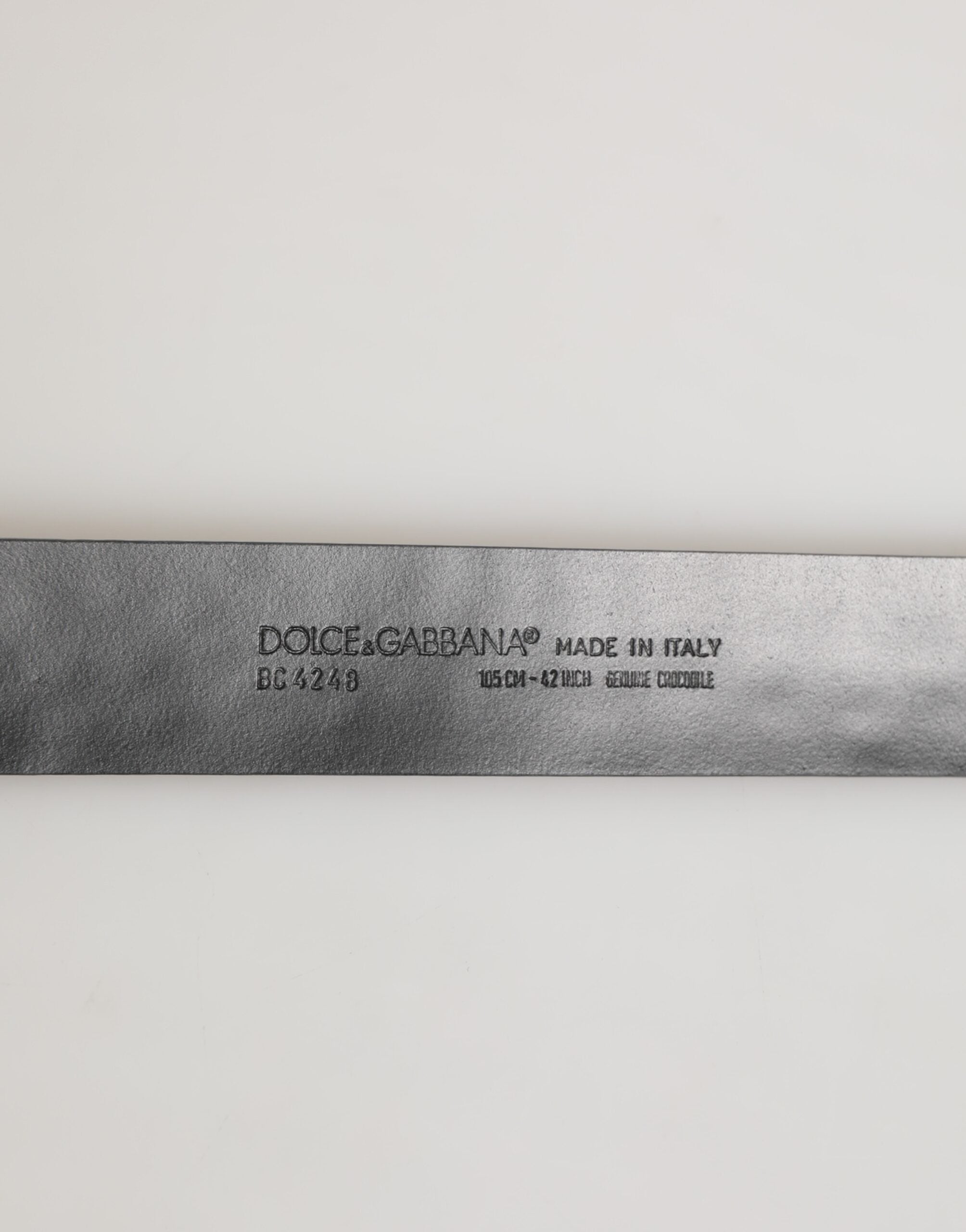 Dolce &amp; Gabbana Sort Eksotisk Læderbælte med DG Logospænde
