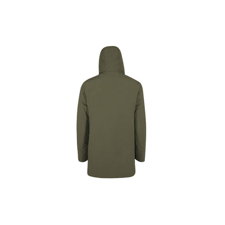 Yes Zee Green Nylon Jackets & Coat