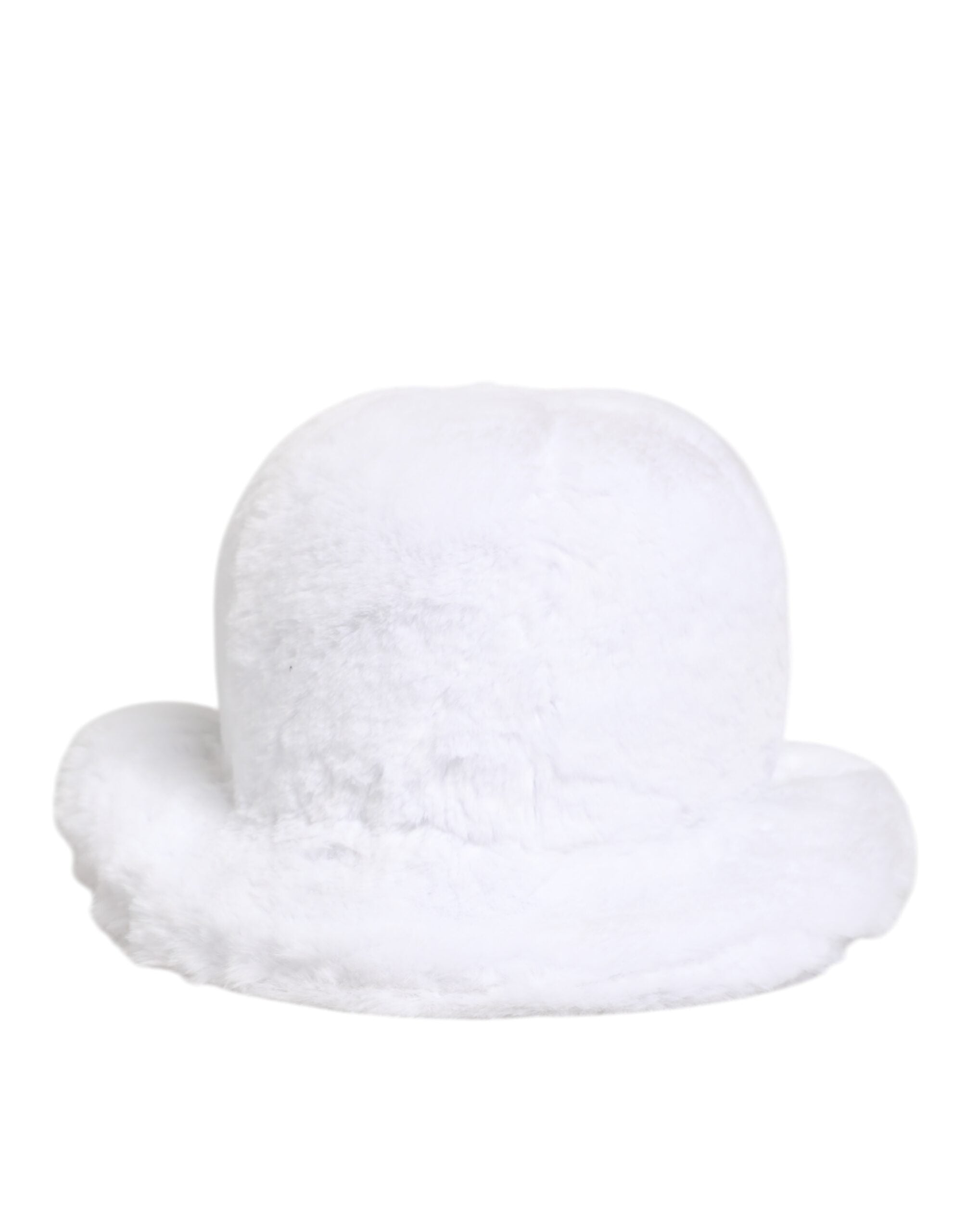 Dolce &amp; Gabbana Hvid Modacryl Pels Spand Herre Capello Hat