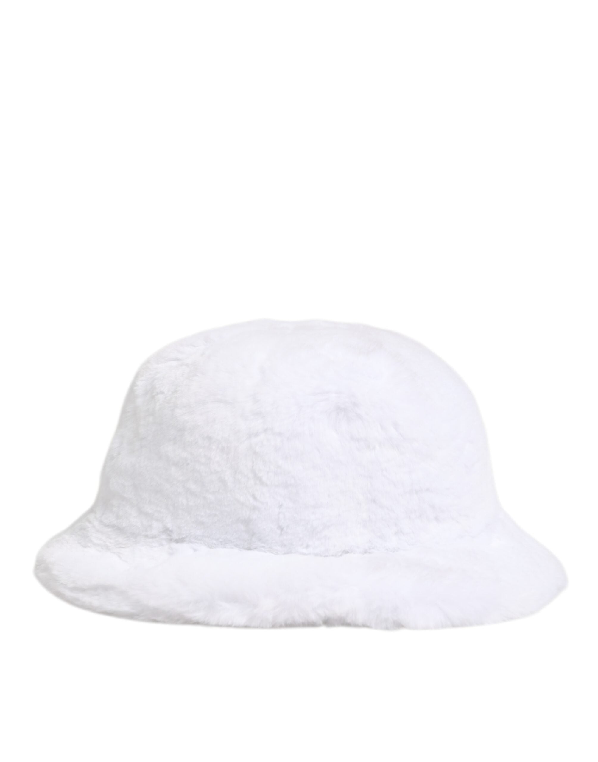 Dolce &amp; Gabbana Hvid Modacryl Pels Spand Herre Capello Hat