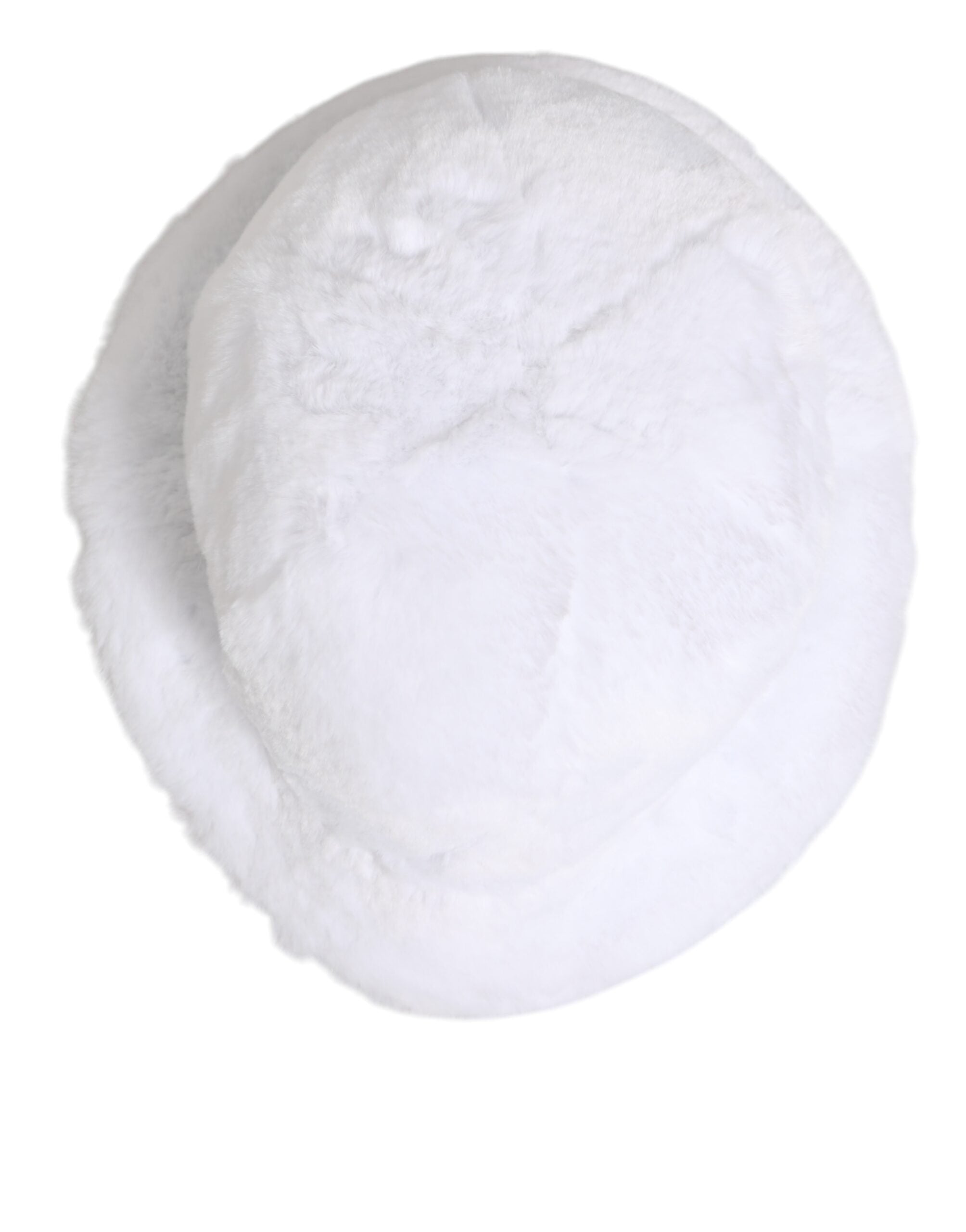 Dolce &amp; Gabbana Hvid Modacryl Pels Spand Herre Capello Hat