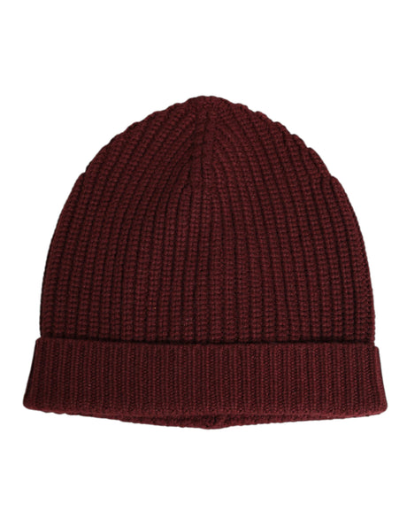 Dolce & Gabbana Brown Cashmere Knitted Beanie Capello Men One Size Hat