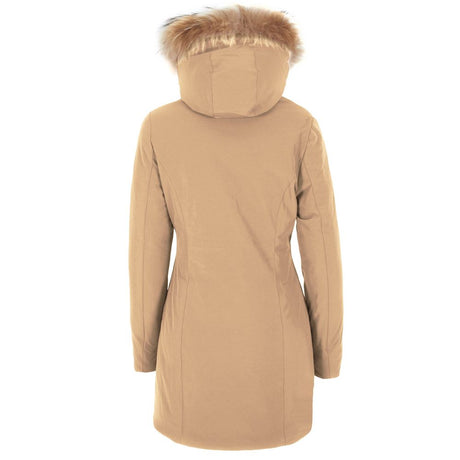 Yes Zee Brown Nylon Jackets & Coat