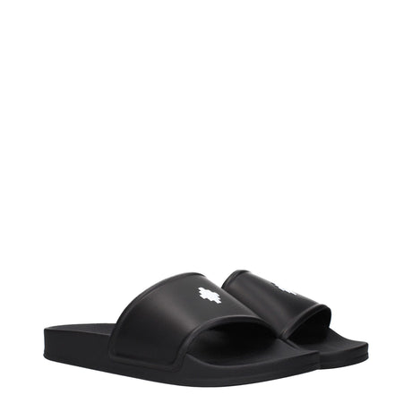 Marcelo Burlon Black Cotton Slippers