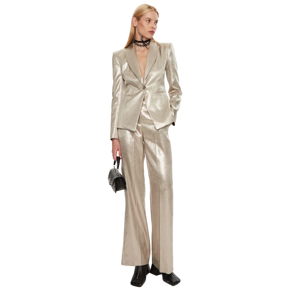 Patrizia Pepe Yellow Polyester Blazer