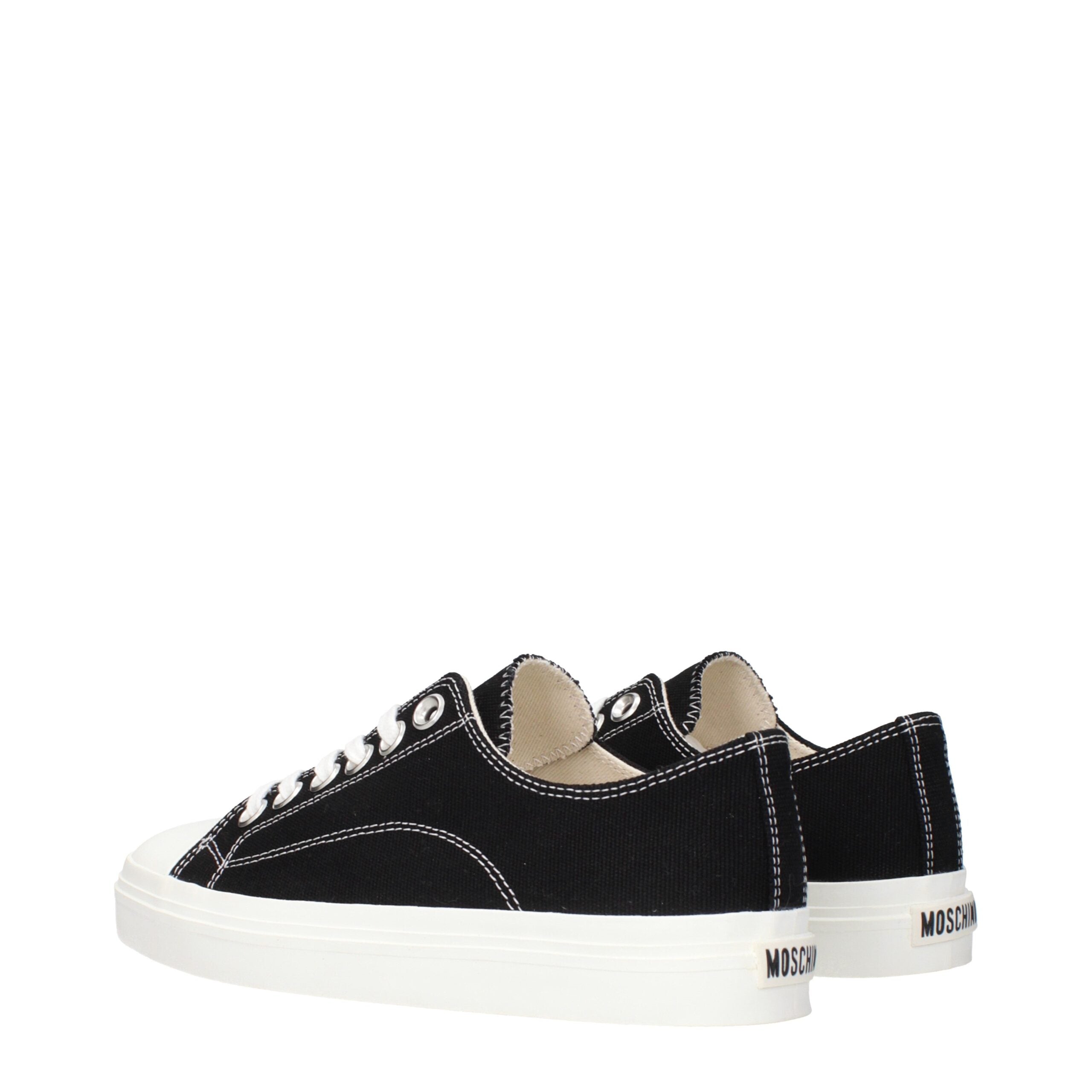 Moschino sorte low-top sneakers i stof